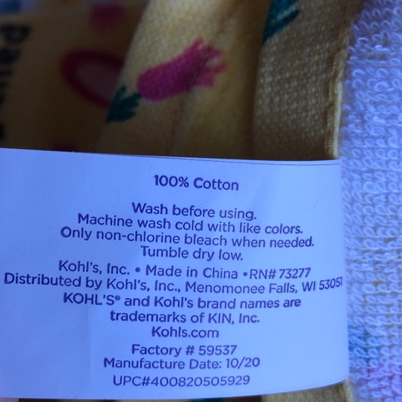 NEW Easter Kitchen Towels Let's Get Egg-cited SET OF 2 Towels Yellow White - Picture 9 of 16